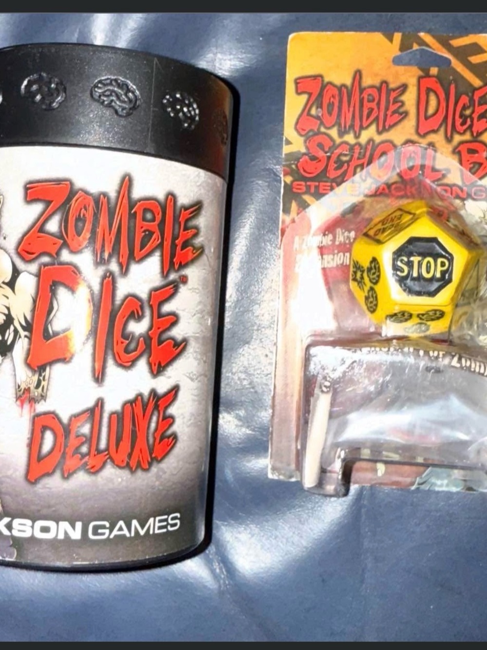 Zombie Dice Deluxe Game and Zombie Dice School bus game